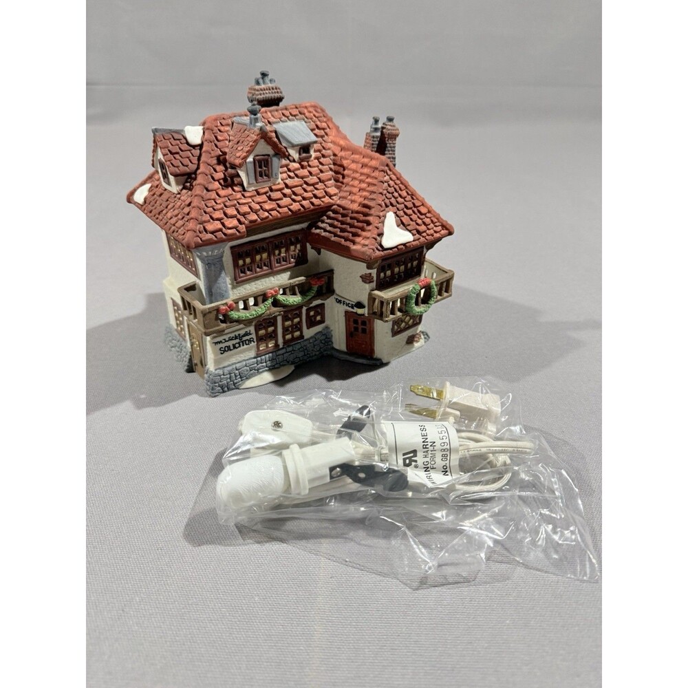Dept 56 Dickens Village MR WICKFIELD SOLICITOR Light Cord Christmas 1989 5550-6